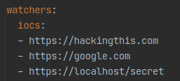 Custom Watchers IOCs URLs