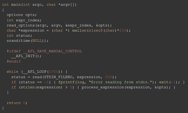 Main function after modification